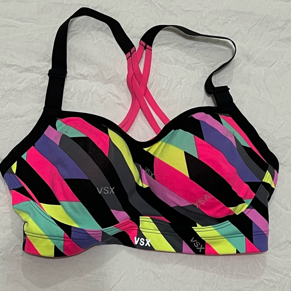 Victoria’s Secret Multi-colored logo Sports Bra